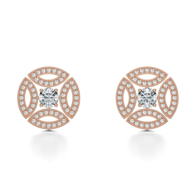 Kolczyki koła w różowym złocie AJK_029